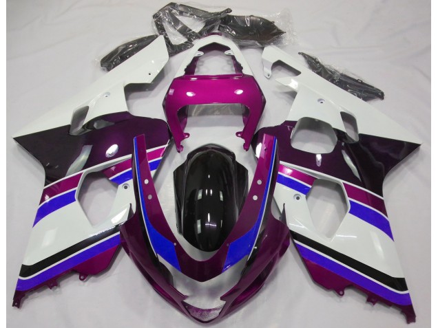 04-05 Rose Brillant & Bleu GSXR 600-750 Carénage Moto 04-05 Rose Brillant & Bleu GSXR 600-750 Carénage Moto