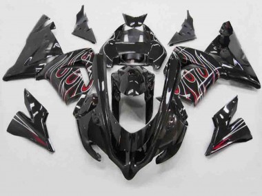 04-05 Rouge Noir Flamme ZX10R Carénage Moto