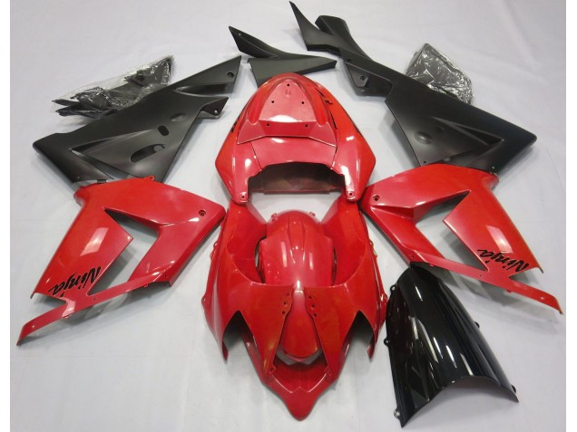 04-05 Rouge Perle & Noir ZX10R Carénage Moto 04-05 Rouge Perle & Noir ZX10R Carénage Moto