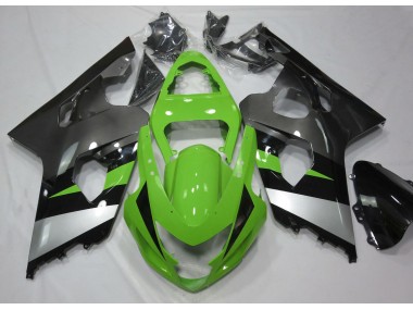 04-05 Vert & Argent GSXR 600-750 Carénage Moto