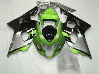 04-05 Vert Clair Argent & Noir GSXR 600-750 Carénage Moto