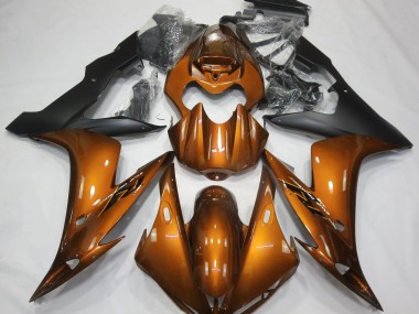 04-06 Orange Brillant & Noir R1 Carénage Moto