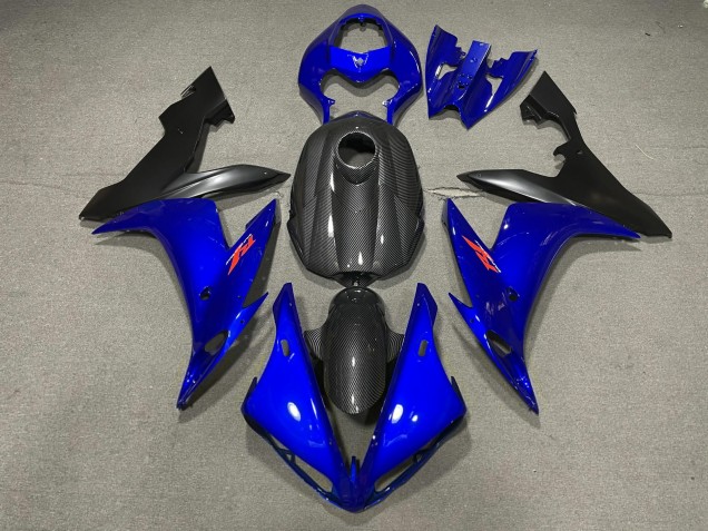 04-06 Style Bleu Brillant & Fibre De Carbone R1 Carénage Moto 04-06 Style Bleu Brillant & Fibre De Carbone R1 Carénage Moto
