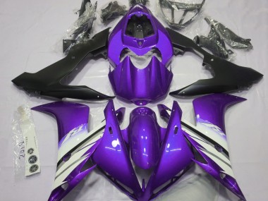 04-06 Violet Vif & Blanc R1 Carénage Moto