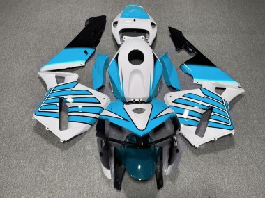 05-06 Ailes Bleu Clair & Blanches CBR600RR Carénage Moto