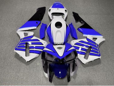 05-06 Ailes Bleu Foncé & Blanches CBR600RR Carénage Moto