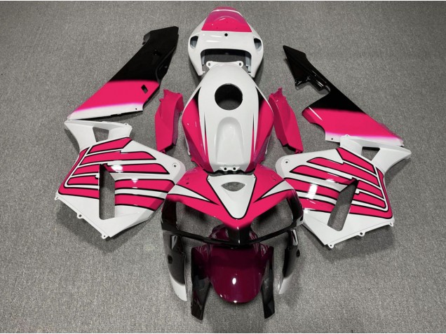 05-06 Ailes Roses & Blanches CBR600RR Carénage Moto 05-06 Ailes Roses & Blanches CBR600RR Carénage Moto