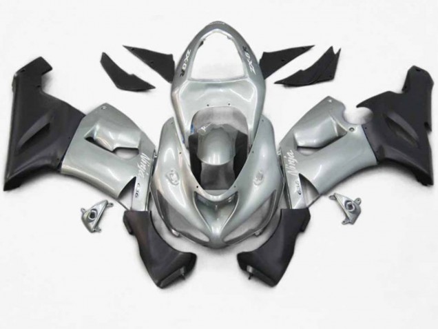 05-06 Argent Noir Mat ZX6R Carénage Moto 05-06 Argent Noir Mat ZX6R Carénage Moto