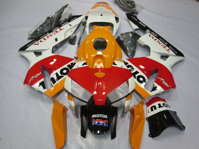 05-06 Blanc Repsol CBR600RR Carénage Moto 05-06 Blanc Repsol CBR600RR Carénage Moto