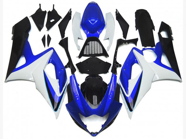 05-06 Bleu Brillant & Blanc GSXR 1000 Carénage Moto 05-06 Bleu Brillant & Blanc GSXR 1000 Carénage Moto