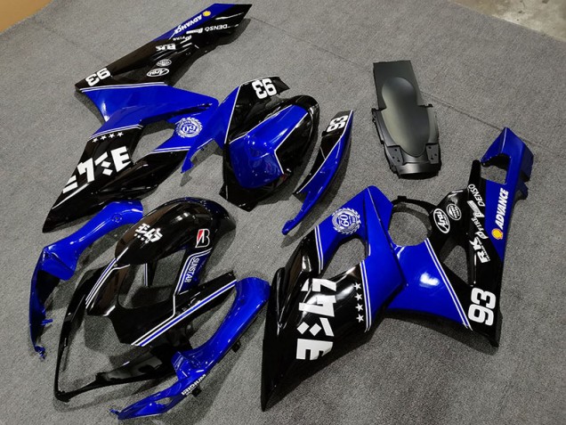 05-06 Bleu Brillant & Noir GSXR 1000 Carénage Moto 05-06 Bleu Brillant & Noir GSXR 1000 Carénage Moto