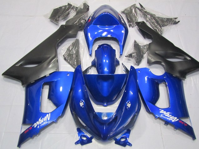 05-06 Bleu & Noir ZX6R Carénage Moto 05-06 Bleu & Noir ZX6R Carénage Moto