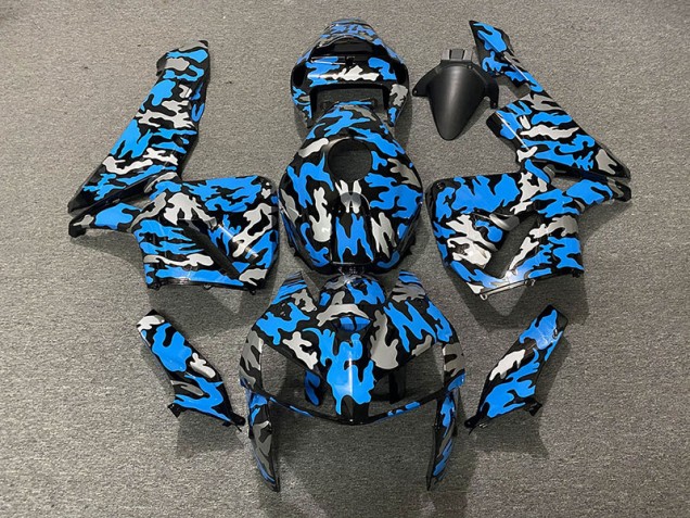05-06 Camouflage & Bleu CBR600RR Carénage Moto 05-06 Camouflage & Bleu CBR600RR Carénage Moto