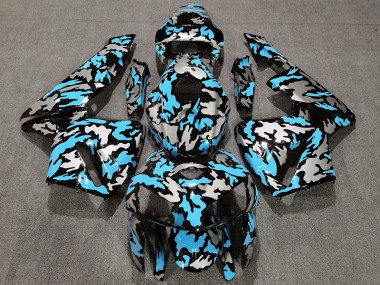 05-06 Camouflage & Bleu Clair CBR600RR Carénage Moto