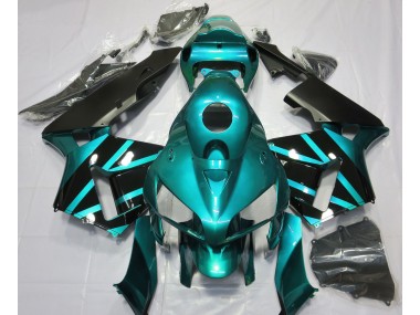 05-06 Design Bleu Sarcelle & Noir Brillant CBR600RR Carénage Moto
