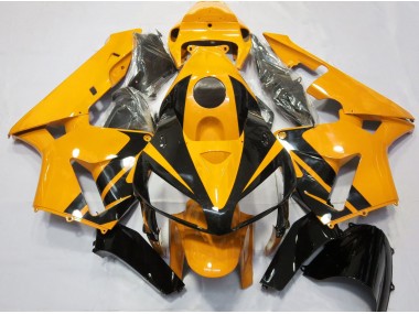 05-06 Design Orange Vif & Noir Brillant CBR600RR Carénage Moto