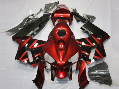 05-06 Design Rouge & Noir Brillant CBR600RR Carénage Moto