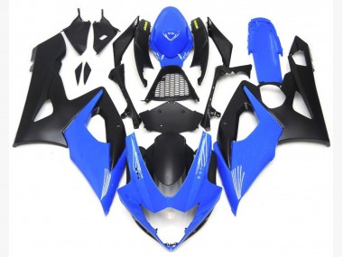 05-06 Inférieurs Bleu Brillant Clair & Noir Mat GSXR 1000 Carénage Moto