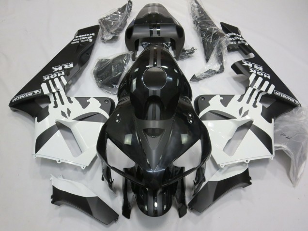 05-06 Logo Punisher Noir Mat & Blanc CBR600RR Carénage Moto
