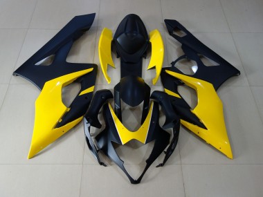 05-06 Noir Mat & Jaune GSXR 1000 Carénage Moto