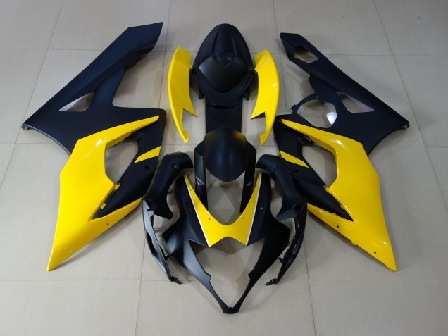 05-06 Noir Mat & Jaune GSXR 1000 Carénage Moto 05-06 Noir Mat & Jaune GSXR 1000 Carénage Moto