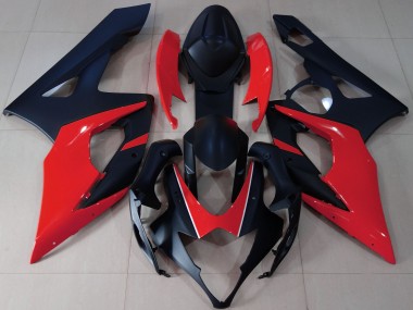 05-06 Noir Mat & Rouge GSXR 1000 Carénage Moto