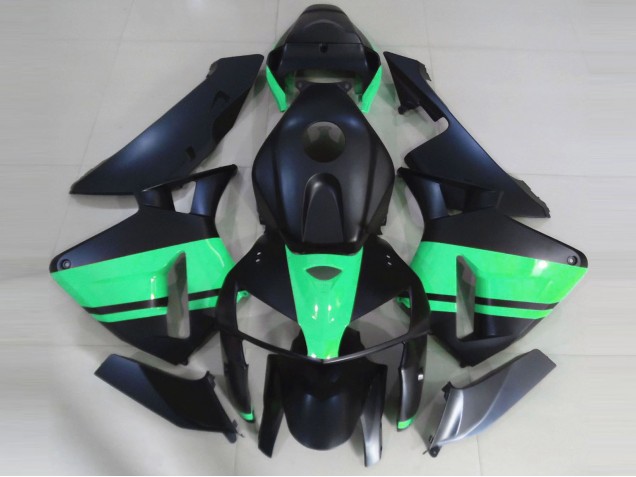 05-06 Noir Mat & Vert Spécial CBR600RR Carénage Moto 05-06 Noir Mat & Vert Spécial CBR600RR Carénage Moto