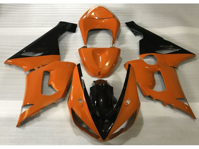 05-06 Orange Brillant & Noir ZX6R Carénage Moto 05-06 Orange Brillant & Noir ZX6R Carénage Moto