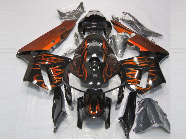 05-06 Orange Brûlée Flamme CBR600RR Carénage Moto