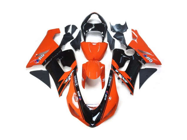 05-06 Orange & Noir Elf ZX6R Carénage Moto 05-06 Orange & Noir Elf ZX6R Carénage Moto