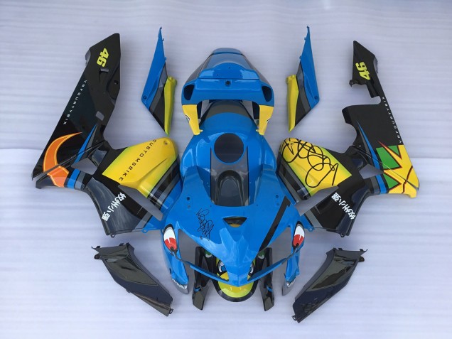 05-06 Requin Bleu & Jaune CBR600RR Carénage Moto 05-06 Requin Bleu & Jaune CBR600RR Carénage Moto