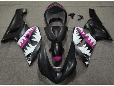 05-06 Requin Noir Mat & Rose ZX6R Carénage Moto