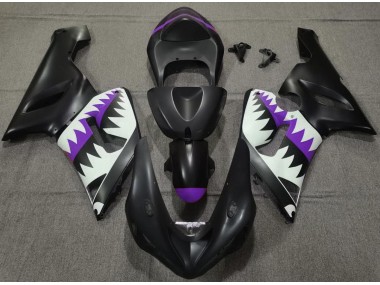 05-06 Requin Noir Mat & Violet ZX6R Carénage Moto