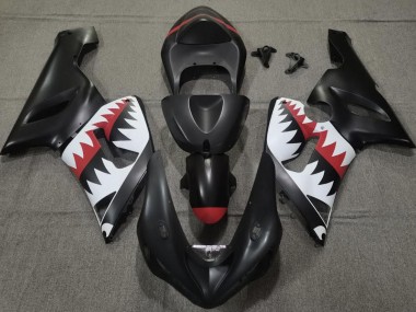 05-06 Requin Noir Mat ZX6R Carénage Moto
