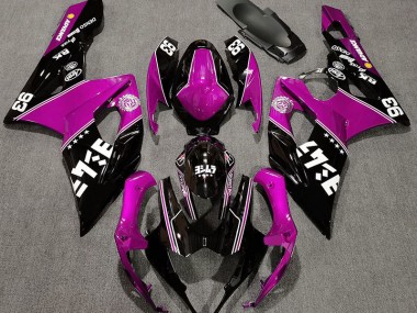 05-06 Rose Brillant & Noir Personnalisé GSXR 1000 Carénage Moto
