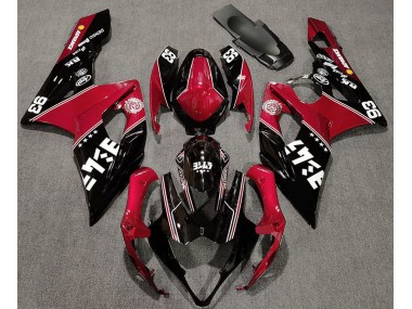 05-06 Rouge Brillant & Noir Personnalisé GSXR 1000 Carénage Moto