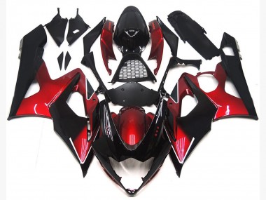 05-06 Rouge Marron & Noir Brillant GSXR 1000 Carénage Moto