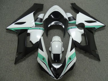 05-06 Sarcelle Blanc & Noir ZX6R Carénage Moto