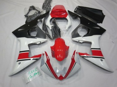05 Blanc Rouge & Noir R6 Carénage Moto