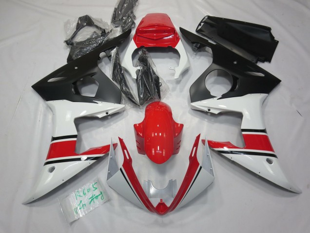 05 Blanc Rouge & Noir R6 Carénage Moto 05 Blanc Rouge & Noir R6 Carénage Moto