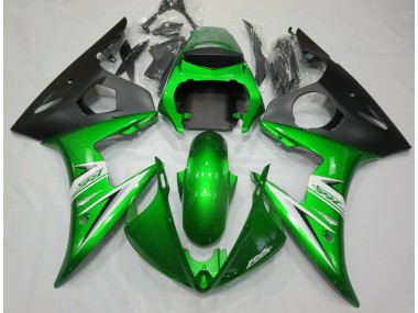 05 Vert Brillant & Blanc R6 Carénage Moto