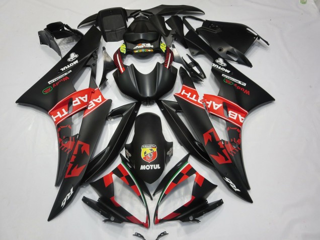 06-07 Abarth Noir Mat R6 Carénage Moto 06-07 Abarth Noir Mat R6 Carénage Moto