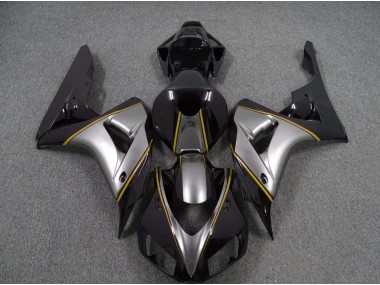 06-07 Argent Avec Rayures Jaunes CBR1000RR Carénage Moto