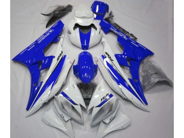 06-07 Blanc Brillant & Bleu R6 Carénage Moto