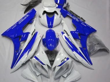 06-07 Blanc Brillant & Bleu R6 Carénage Moto