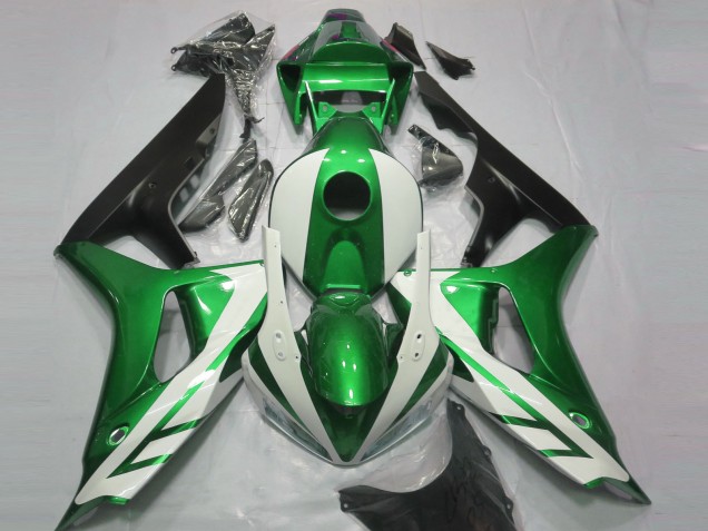 06-07 Blanc Brillant & Vert CBR1000RR Carénage Moto 06-07 Blanc Brillant & Vert CBR1000RR Carénage Moto