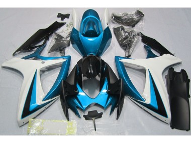 06-07 Bleu Clair & Blanc GSXR 600-750 Carénage Moto