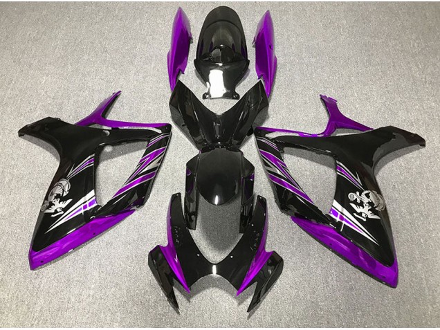 06-07 Design Violet & Noir Brillant GSXR 600-750 Carénage Moto 06-07 Design Violet & Noir Brillant GSXR 600-750 Carénage Moto