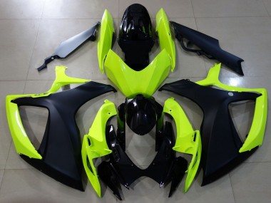 06-07 Jaune Brillant & Noir GSXR 600-750 Carénage Moto