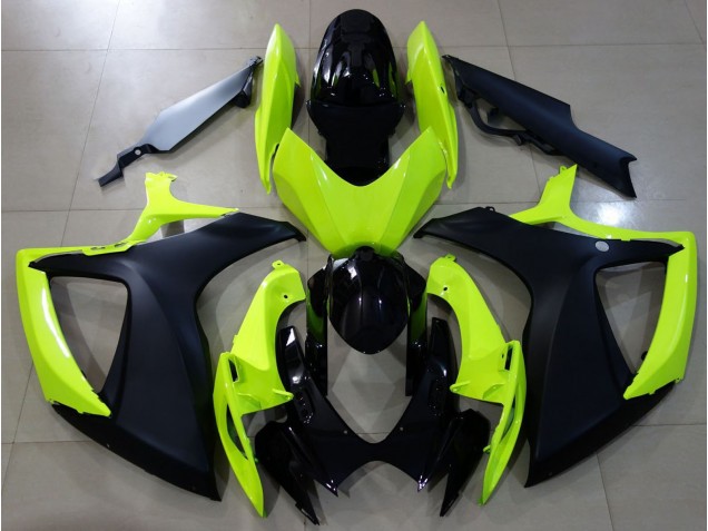 06-07 Jaune Brillant & Noir GSXR 600-750 Carénage Moto